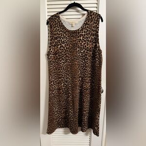 MICHAEL KORS Animal Print Sleeveless Dress Size 2X